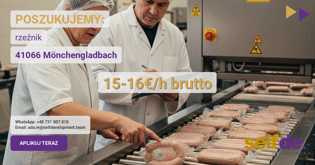 Praca jako rzeźnik w Mönchengladbach