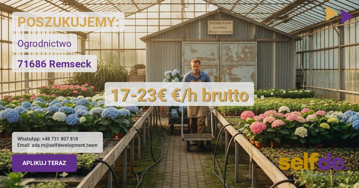Praca przy ogrodnictwie w Remseck