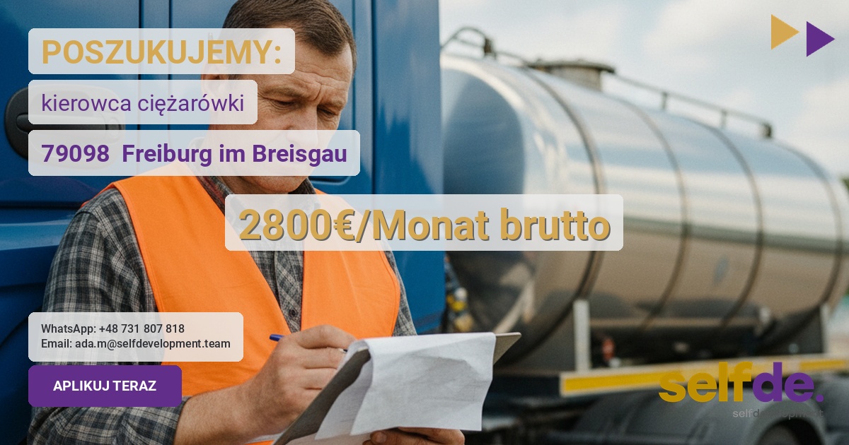 Kierowca CE - Freiburg im Breisgau - praca w Freiburg im Breisgau