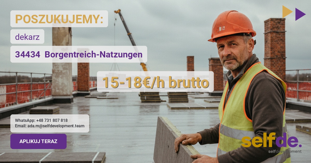 Dekarz - Borgentreich-Natzungen - praca w Borgentreich-Natzungen