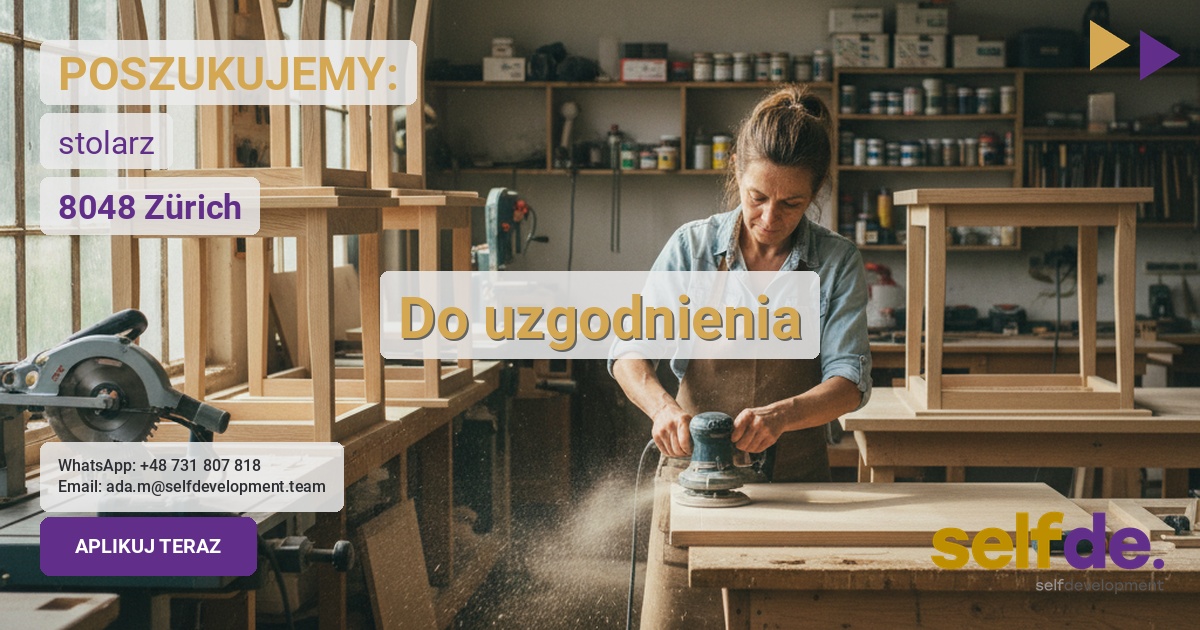 Praca jako stolarz w Szwajcaria