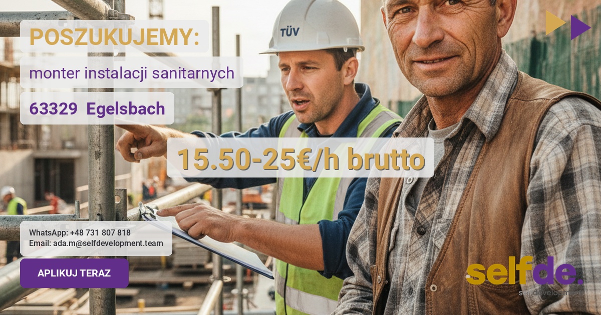 Praca jako monter (np. rusztowania/panele) w Egelsbach