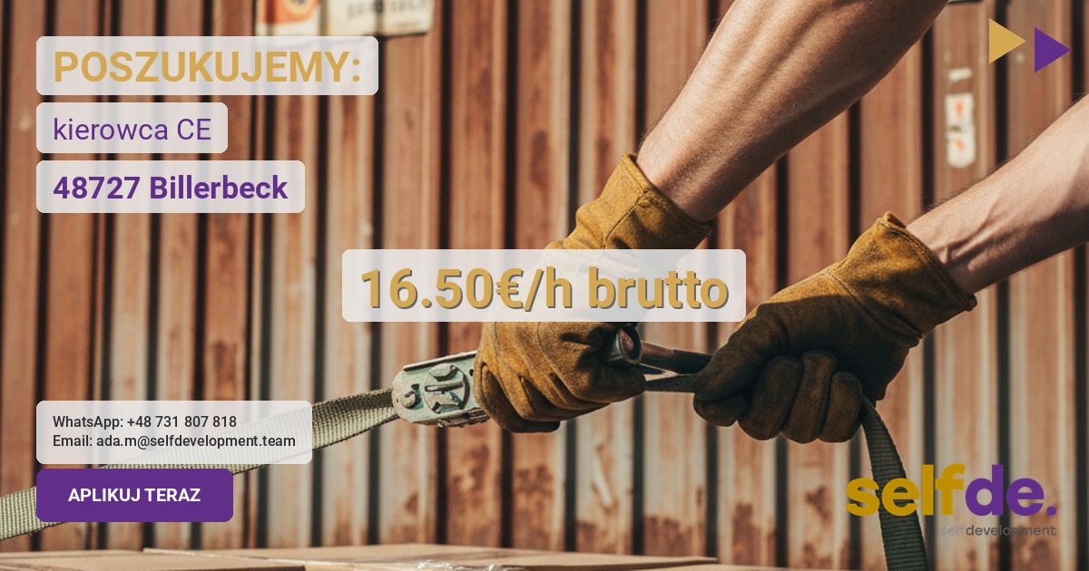 Praca jako kierowca CE w 48727 Billerbeck - praca w Billerbeck