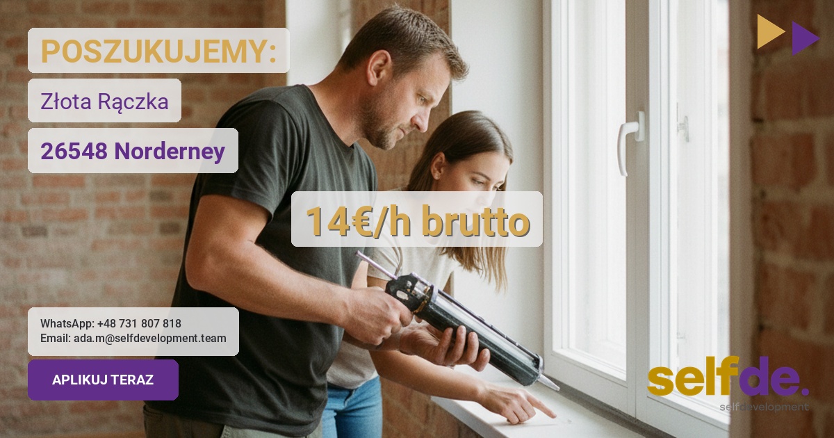 Praca jako złota rączka w Norderney