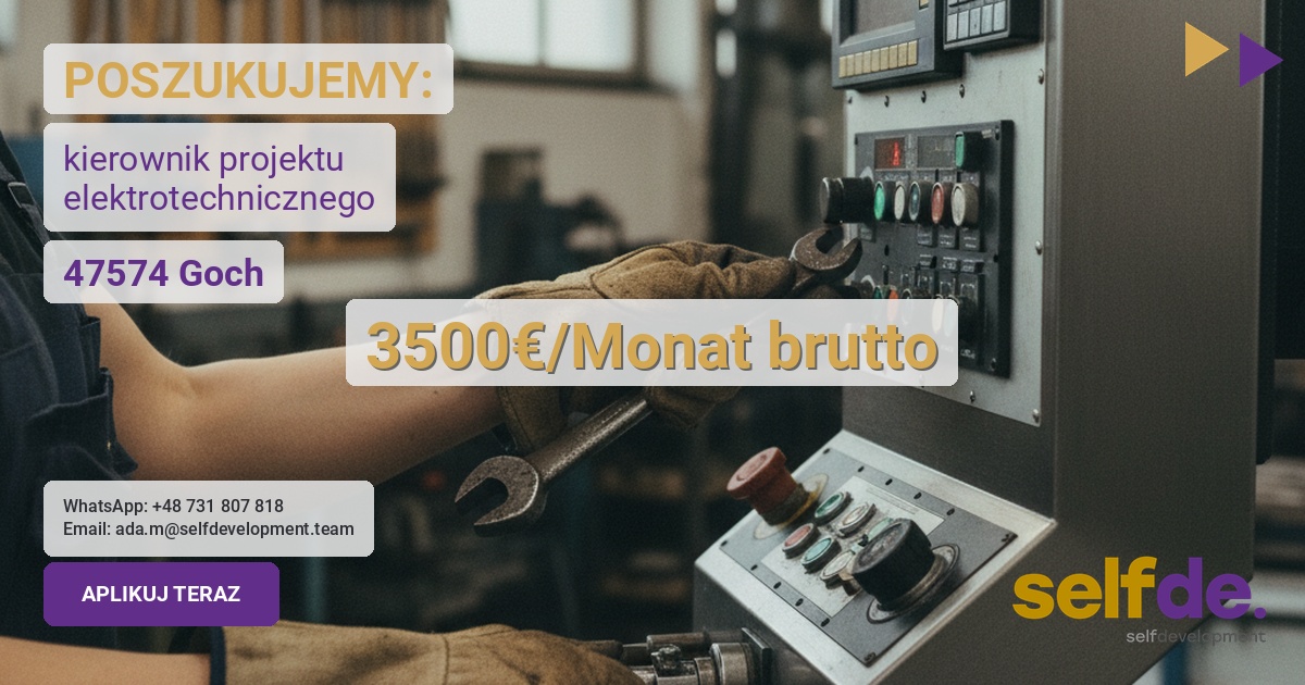 Praca jako kierownik w Goch