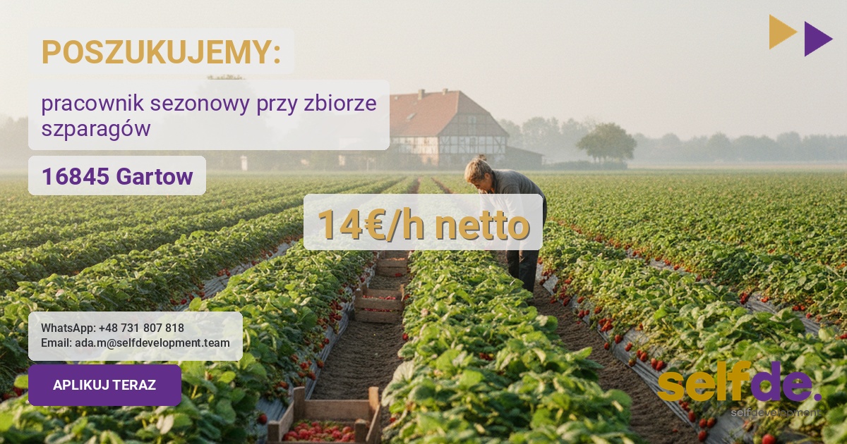Pracownik zbiorów - Gartow - praca w Gartow