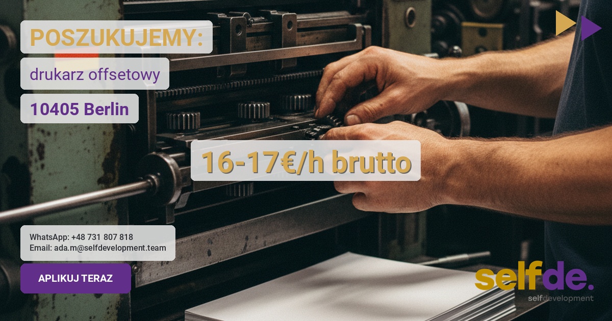 Praca w drukarni w okolicach Berlina