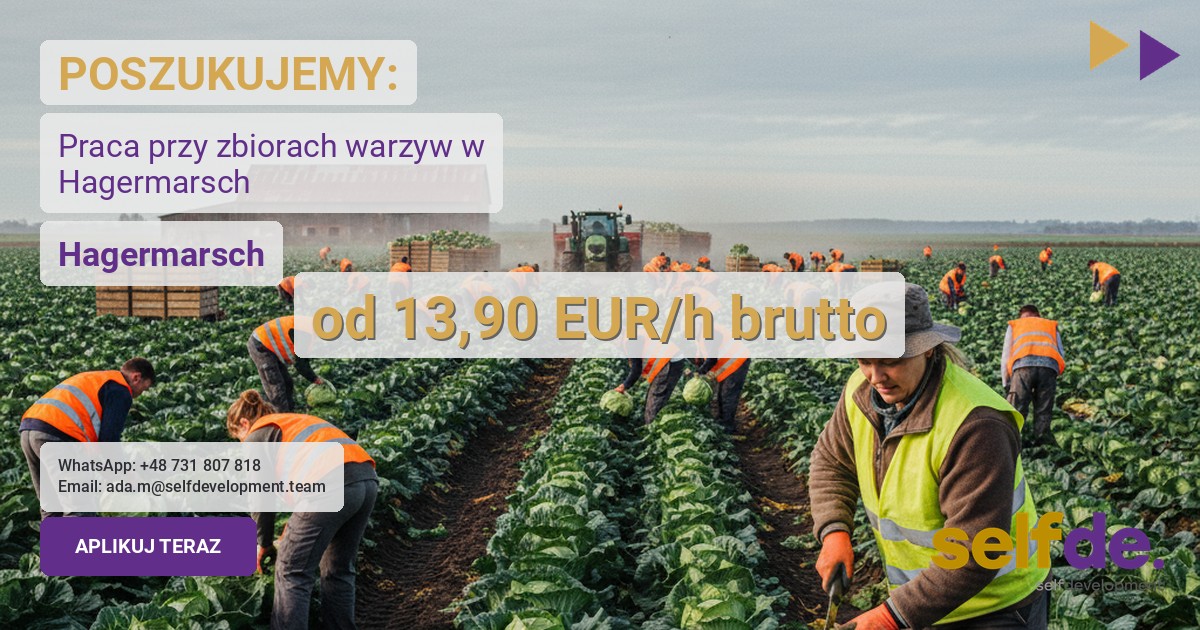 Pracownik zbiorów - Hagermarsch - praca w Hagermarsch