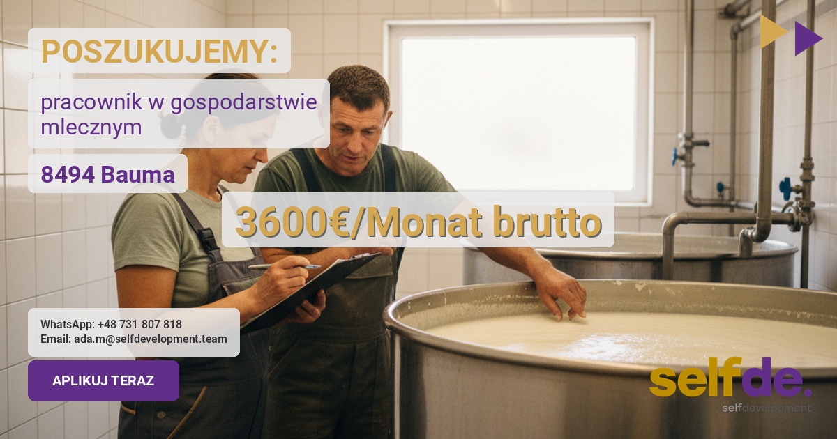Praca jako bydło mleczne w 8494 Bauma - praca w Bauma