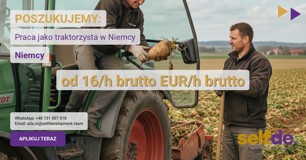 Praca jako traktorzysta w 41812 Erkelenz - praca w Erkelenz