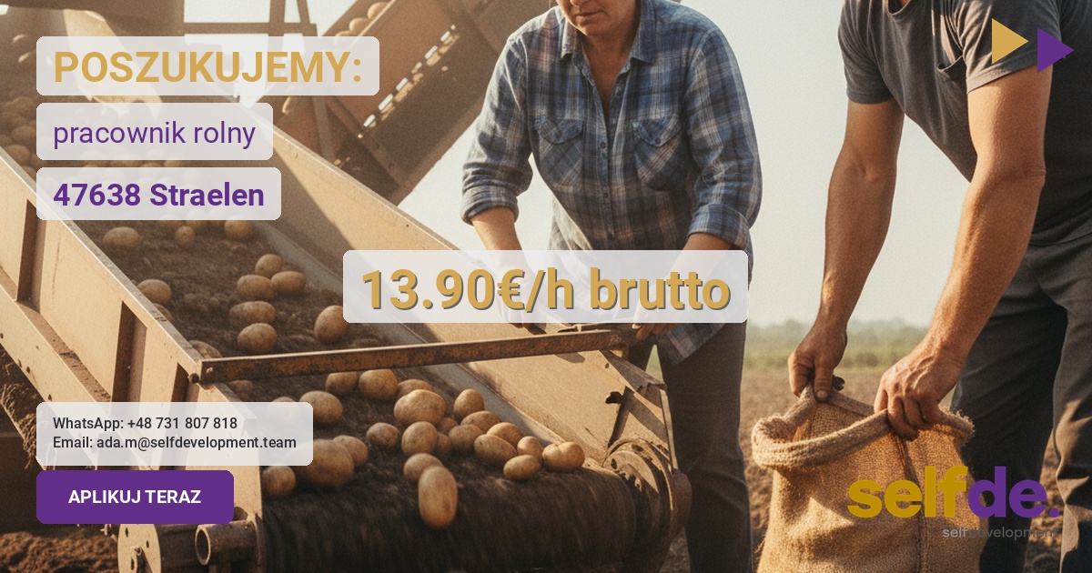 Praca przy pracach rolnych w 47638 Straelen