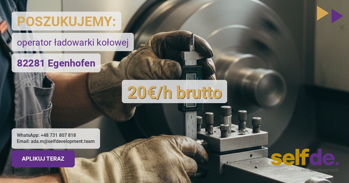 Operator maszyn - Egenhofen - praca w Egenhofen