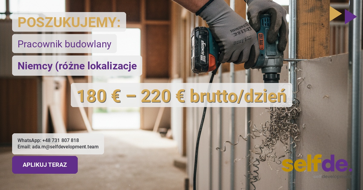 Pracownik budowlany - Bottrop, Niemcy - praca w Bottrop, Niemcy