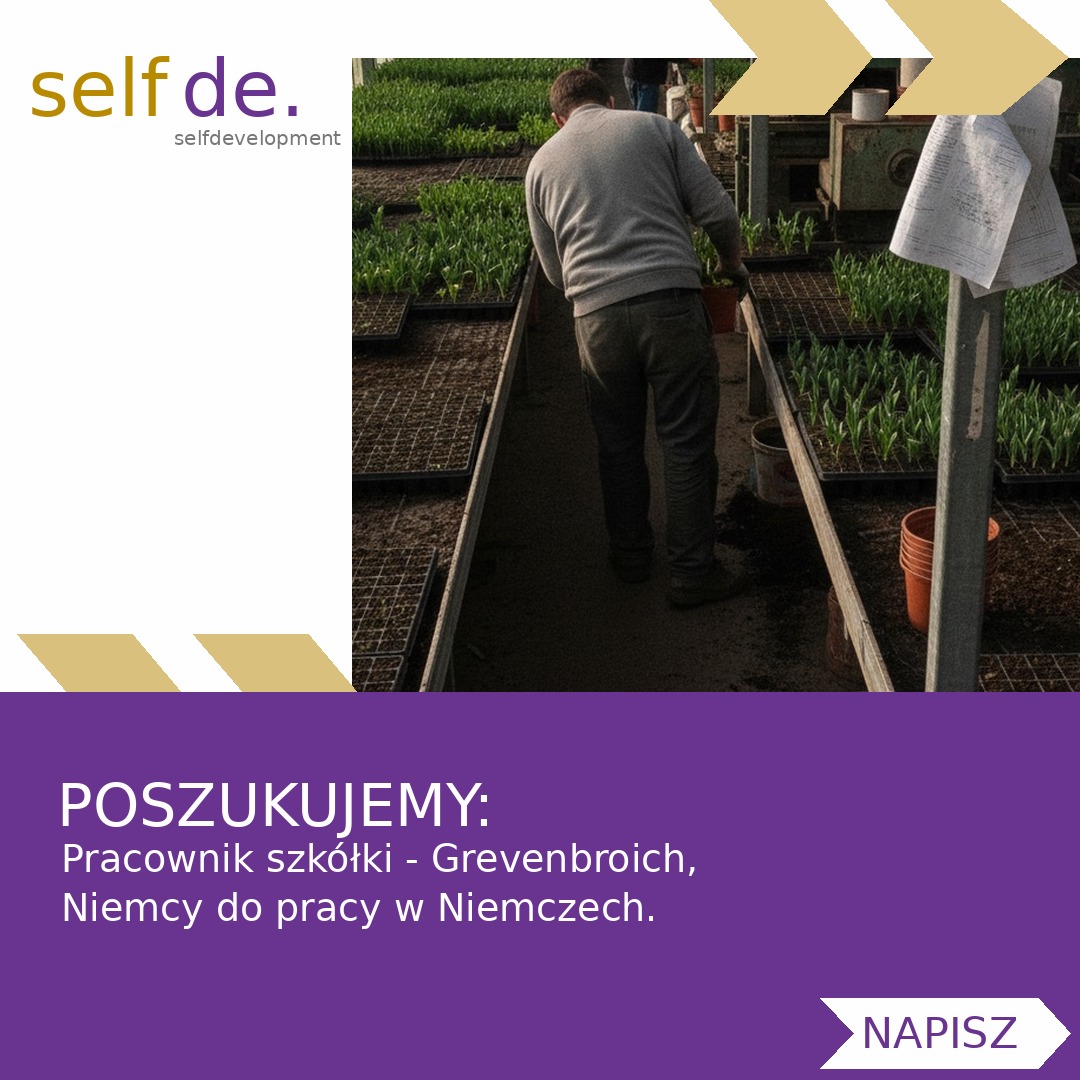 Pracownik szkółki - Grevenbroich, Niemcy - praca w Grevenbroich, Niemcy