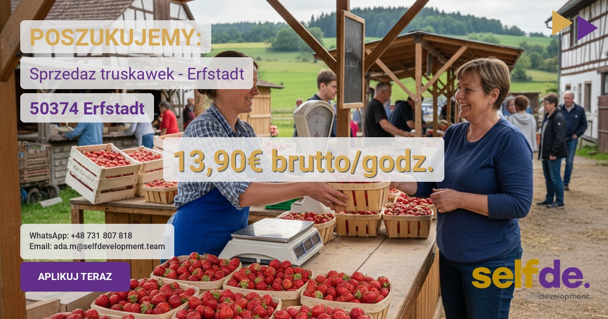 Sprzedaz truskawek - Erfstadt - praca w Erfstadt