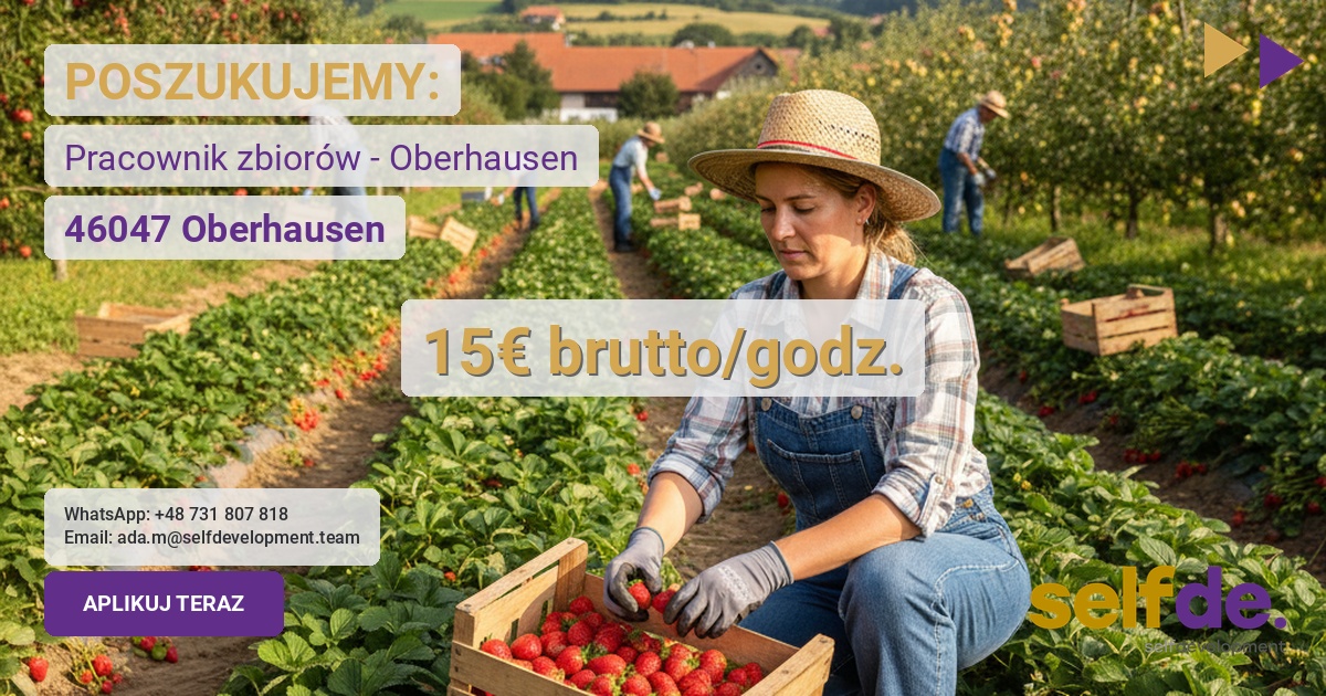 Pracownik zbiorów - Oberhausen - praca w Oberhausen