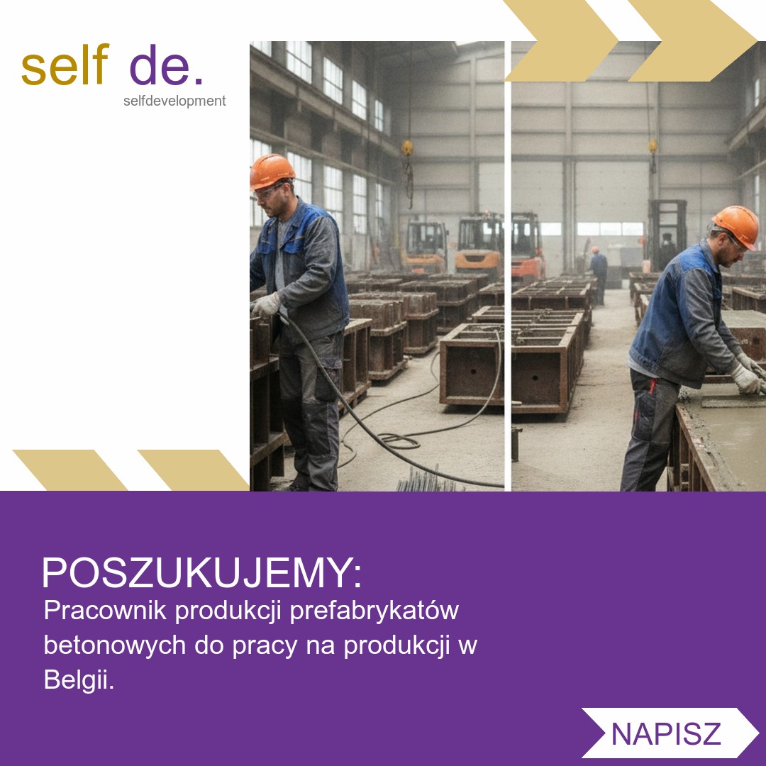 Pracownik produkcji prefabrykatów betonowych - Rejon Limburgii, Belgia - praca w Rejon Limburgii, Belgia
