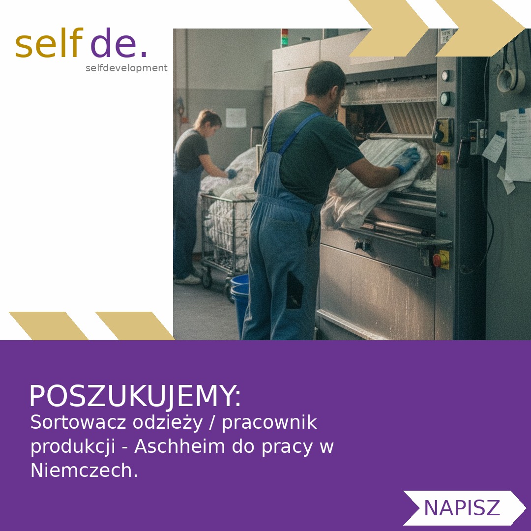 Sortowacz odzieży / pracownik produkcji - Aschheim - praca w Aschheim