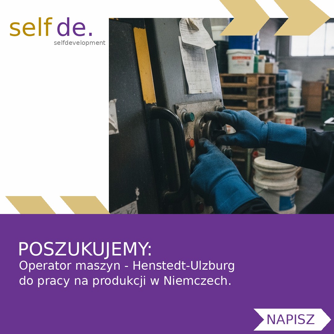 Operator maszyn - Henstedt-Ulzburg - praca w Henstedt-Ulzburg