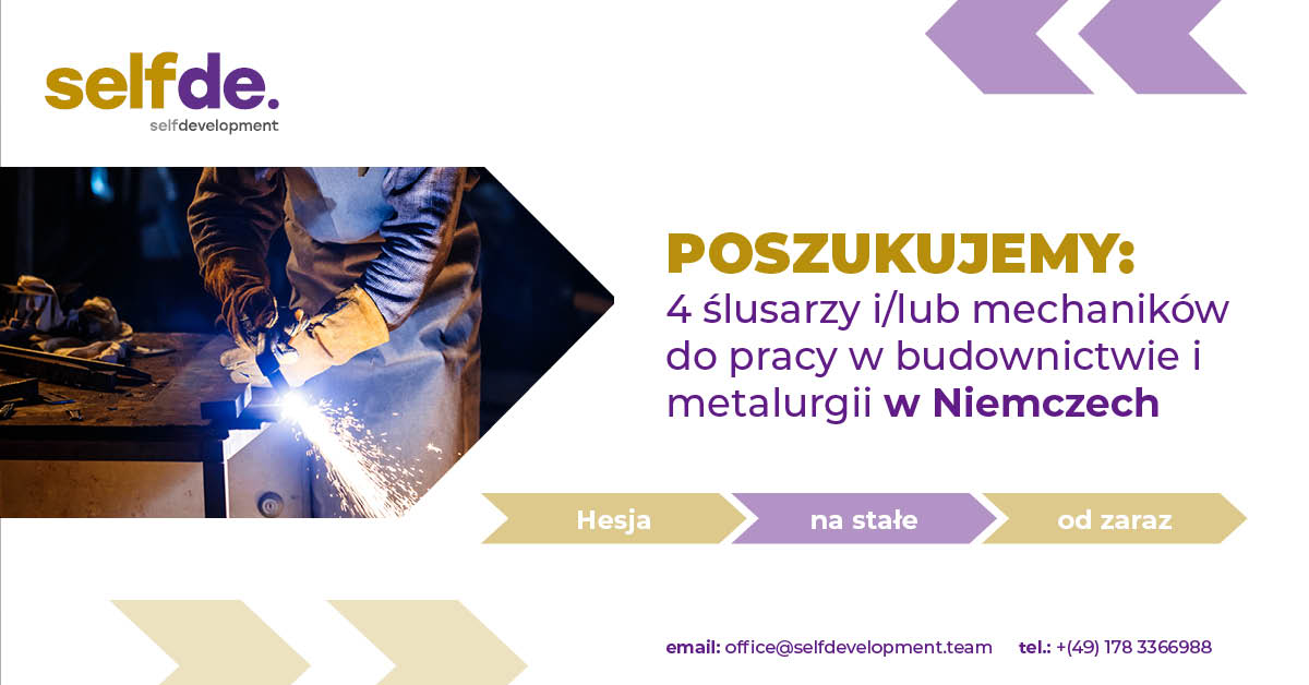 praca dla ślusarza w Niemczech